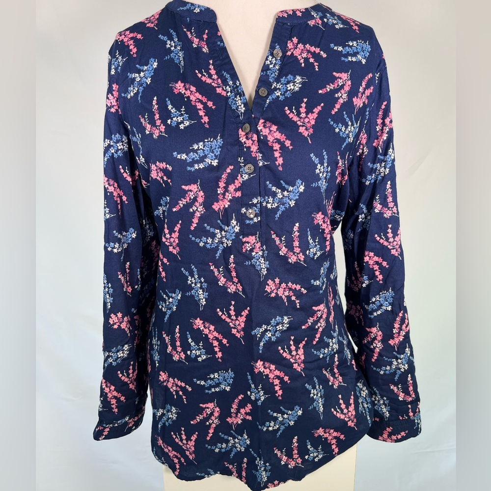 Talbots blue blouse